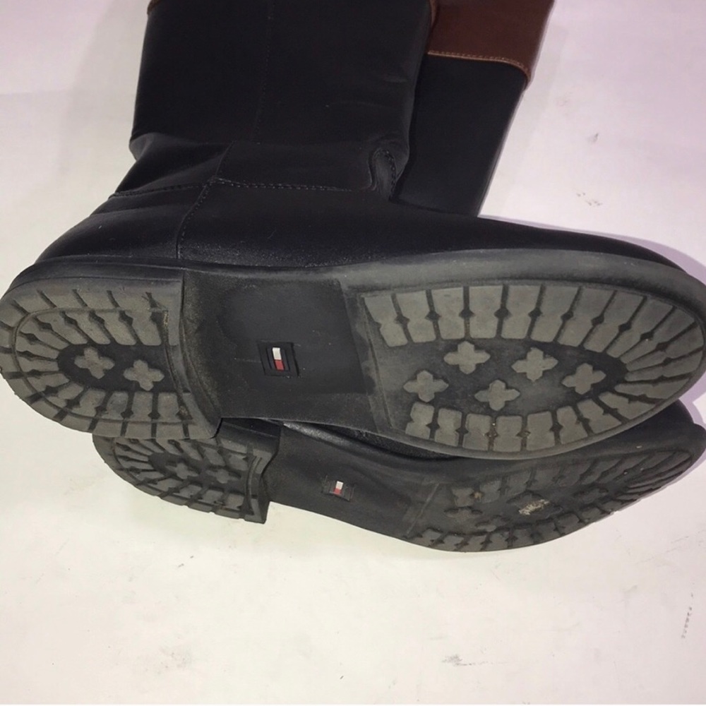 Black/Brown Hilfiger Andrea Eq Boots H-Charm 3 - Picture 6 of 8